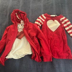 Toddler Girl Valentine Outfit Bundle (3T)